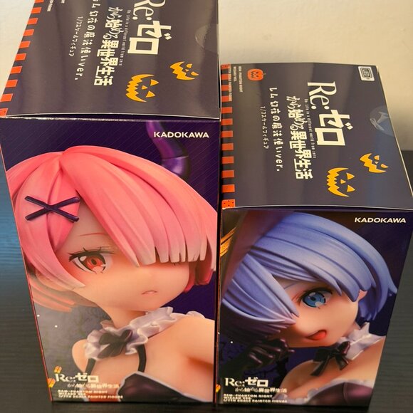 KADOKAWA Rem & Ram - Witch of the Phantom Night 1/7 Scale Figure Set USA SHIP - Picture 2 of 5